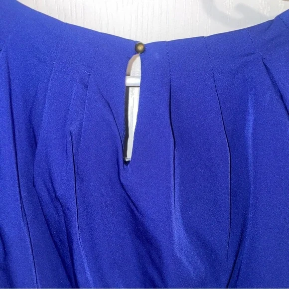 Diane Von‎ Furstenberg DVF Blue Jamila Ruched Dress Women's Size 6 - Picture 5 of 6